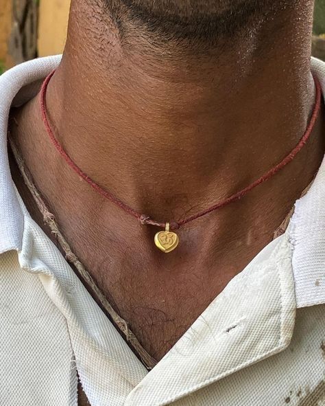 mens minimalist gold necklace