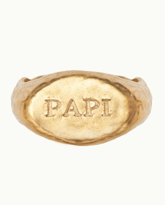 Papi Gold 18k Plated Signet Ring