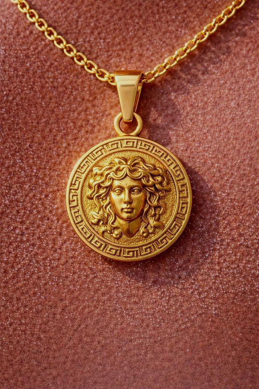 Medusa pendant Gold Pendant Necklace